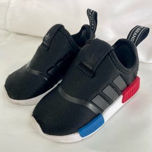 Adidas NMD 360 Toddler Slip On Sneakers Black White Red Blue EE6355 Size 5K